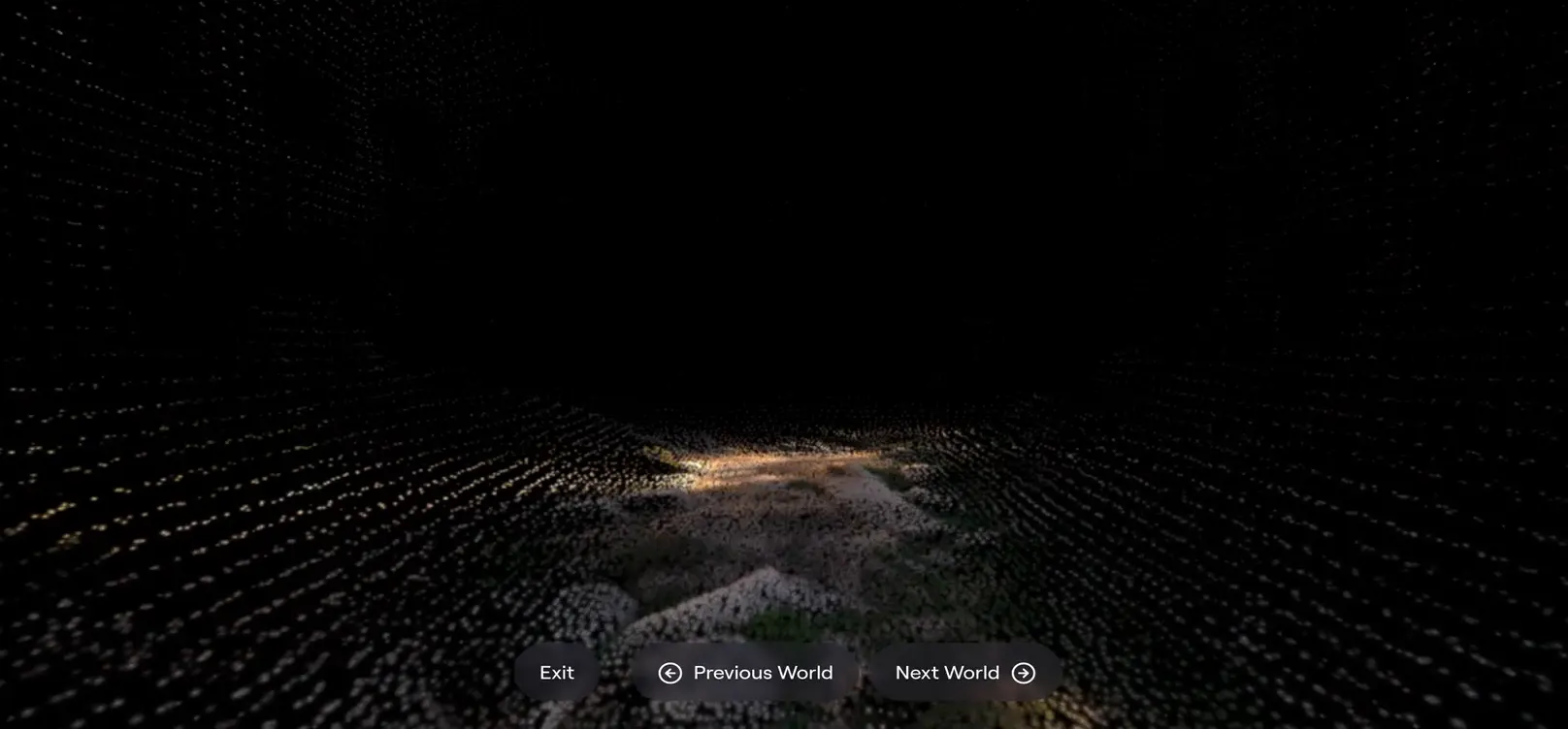Demo of World Labs generating an interactive, editable 3D environment.